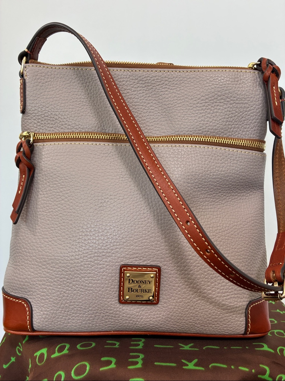DOONEY & BOURKE BAG PEBBLED LEATHER SATCHEL NWOT - Picture 6 of 9